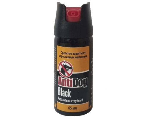 Перцовый (газовый) баллончик «AntiDog Black» 65 мл, аэрозольно-струйный