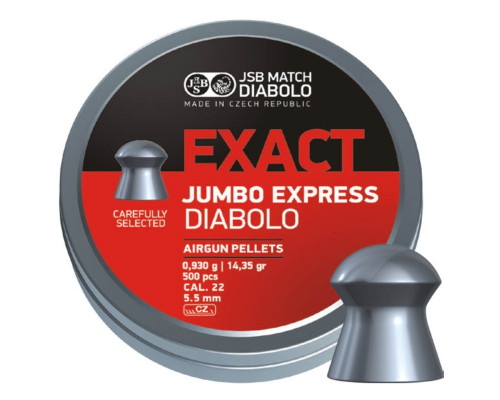 Пули JSB Exact Jumbo Express Diabolo 5,5 мм, 0,93 грамм, 500 штук